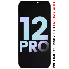 Assemblage OLED avec capteur de proximité flex préinstallé compatible pour iPhone 12 Pro (Service Pack)