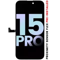 OLED Assembly With Proximity Sensor Flex Pre-Installed Compatible For iPhone 15 Pro (Service Pack)
