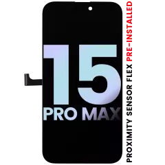 OLED Assembly With Proximity Sensor Flex Pre-Installed Compatible For iPhone 15 Pro Max (Service Pack)