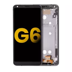 LCD Assembly With Frame Compatible For LG G6 (Refurbished) (Astro Black)