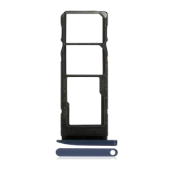 Plateau de carte double SIM compatible avec Motorola Moto G7 (XT1962 / 2019) / G7 Plus (XT1965-2 / 2019) (Indigo profond / Bleu)