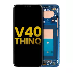 OLED Assembly With Frame Compatible For LG V40 ThinQ (Refurbished) (Blue)