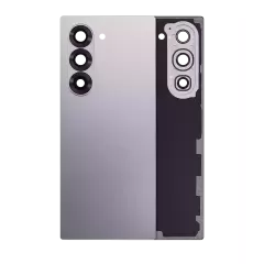 Back Cover Glass With Camera Lens Compatible For Samsung Galaxy Z Fold 6 5G (Aftermarket Plus) (Silver Shadow)