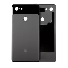 Verre de couverture arrière compatible pour Google Pixel 3 XL (OEM authentique) (Just Black)
