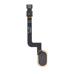 Bouton d'accueil avec câble flexible compatible pour Motorola Moto G5 Plus (XT1687 / 2017) (Noir)