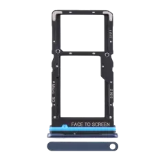 Plateau double carte SIM compatible avec Xiaomi Mi 10T Lite 5G / Note 9 Pro 5G (Blue Atlantique)