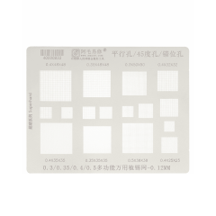 Multi-Function Universal BGA Reballing Stencil 0.3 / 0.35 / 0.4 / 0.5 (0.12MM) (Amaoe)