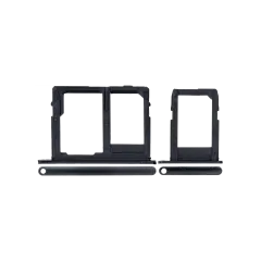 Sim Card Tray Compatible For Samsung Galaxy J8 (J810 / 2018) (Black) (2 Piece Set)