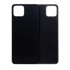 Coque arrière en verre compatible avec Google Pixel 4 (Just Black)