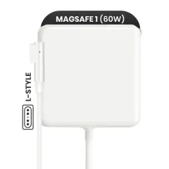 60W MagSafe 1 Power Adapter With Cable (L-Style) For MacBook (OEM Grade A/B) (Bulk Packaging)