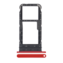 Dual Sim Card Tray Compatible For Motorola Moto E7 (XT2095 / 2020) (Red)