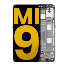 OLED Assembly With Frame Compatible For Xiaomi Mi 9 (Refurbished) (Piano Black)