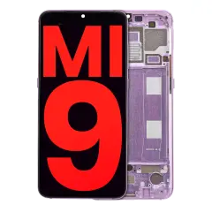 OLED Assembly With Frame Compatible For Xiaomi Mi 9 (Aftermarket Plus) (Lavender Violet)