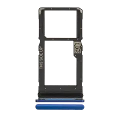 Single Sim Card Tray Compatible For Motorola Moto One 5G Ace (XT2113-1/2 / 2021) (Blue)