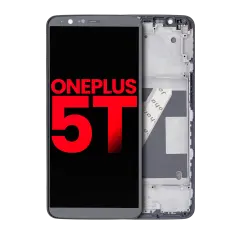 OLED Assembly With Frame Compatible For OnePlus 5T (Aftermarket Plus) (Black)