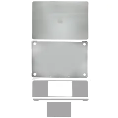 4 en 1 (Haut, Bas, Clavier, Trackpad) Skin Compatible pour MacBook Pro 16" (A2141 / Mi-2019) (Gris sidéral)