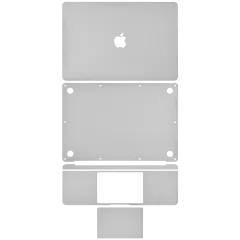 4in1 (Top, Bottom, Keyboard, Palmrest) Skin Compatible For  MacBook Air 13" Retina (A1932 / Late 2018 / Early 2019) (A2179 / Early 2020) (Silver)