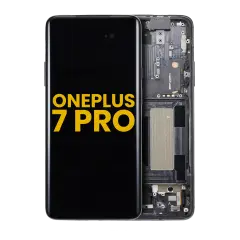 OLED Assembly With Frame Compatible For OnePlus 7 Pro (Refurbished) (Mirror Gray)
