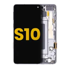 Assemblage OLED avec cadre compatible pour Samsung Galaxy S10 (Reconditionné) (Prism / Ceramic Black)