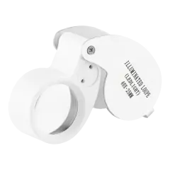 LED Light 6-Shaped Magnifier Illuminated Loupe (40X25mm)