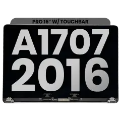 LCD Display Assembly Compatible For MacBook Pro 15" W/ Touch Bar (A1707 / Late 2016) (Used OEM Pull: Grade C) (Space Gray)