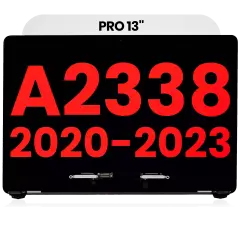 Complete LCD Display Assembly Compatible For MacBook Pro 13" (A2338 / Late 2020, A2338 / Late 2023) (M1 / M2) (Aftermarket Plus) (Silver)