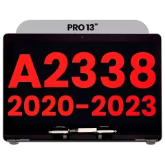 Complete LCD Display Assembly Compatible For MacBook Pro 13" (A2338 / Late 2020, A2338 / Late 2023) (M1 / M2) (Aftermarket Plus) (Space Gray)