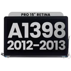Complete LCD Display Assembly Compatible For MacBook Pro Retina 15" (A1398 / Mid 2012 / Early 2013) (Used OEM Pull: Grade B)