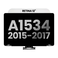 Complete LCD Display Assembly Compatible For MacBook Retina 12" (A1534 / Early 2015 / Early 2016 / Mid 2017) (Used OEM Pull: Grade A) (Silver)