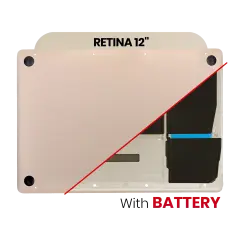 Bottom Case With Battery (A1527) Compatible For MacBook Retina 12" (A1534 / Early 2015) (Gold)
