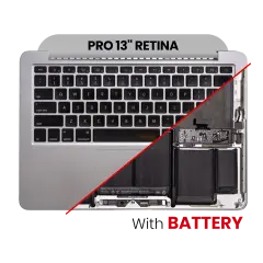 Top Case Assembly With Battery And Keyboard Compatible For MacBook Pro 13" Retina (A1502 / Late 2013 / Mid 2014) (US Keyboard) (Used OEM Pull: Grade New) (Space Gray)