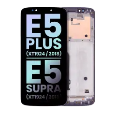 LCD Assembly With Frame Compatible For Motorola Moto E5 Plus (XT1924 / 2018) / E5 Supra (XT1924 / 2018) (159MM) (US Version) (Genuine OEM) (Black)