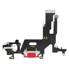 Câble flexible du port de charge compatible pour iPhone 11 (Premium) (Rouge)