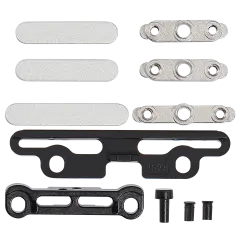 Full Button And Bracket Set Compatible For iPad Pro 11" 5th Gen (2024) / Pro 13" 7th Gen (2024) (11 Piece Set) (Silver)