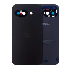 Coque arrière en verre compatible pour Google Pixel 9a (OEM d'origine) (Obsidian)