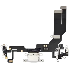 Charging Port Flex Cable Compatible For iPhone 16e (Premium) (White)