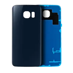 Back Cover Glass Compatible For Samsung Galaxy S6 (No Logo) (Aftermarket Plus) (Black Sapphire)