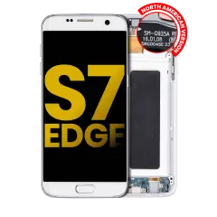 OLED Assembly With Frame Compatible For Samsung Galaxy S7 Edge G935A (North American Version) (Refurbished) (White Pearl)