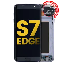 OLED Assembly With Frame Compatible For Samsung Galaxy S7 Edge G935A (North American Version) (Refurbished) (Black Onyx)