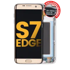 OLED Assembly With Frame Compatible For Samsung Galaxy S7 Edge G935A (North American Version) (Refurbished) (Gold Platinum)