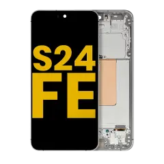 OLED Assembly With Frame Compatible For Samsung Galaxy S24 FE 5G (US & International Version) (Refurbished) (Gray)