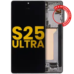 OLED Assembly With Frame Compatible For Samsung Galaxy S25 Ultra 5G (Refurbished) (US & International) (Titanium Jet Black)