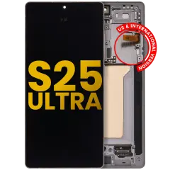 OLED Assembly With Frame Compatible For Samsung Galaxy S25 Ultra 5G (Refurbished) (US & International) (Titanium Pink Gold)