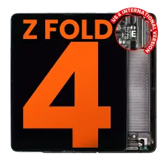 Inner OLED Assembly With Frame Compatible For Samsung Galaxy Z Fold 4 5G  (US & International) (Blemish: Grade D) (Phantom Black)