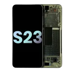 Assemblage OLED avec cadre compatible pour Samsung Galaxy S23 5G (États-Unis et International) (Service Pack) (Crème)