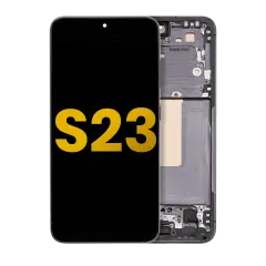 Assemblage OLED avec cadre compatible pour Samsung Galaxy S23 5G (États-Unis et International) (Remis à neuf) (Vert)