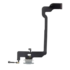 Charging Port Flex Cable Compatible For iPhone XS (Aftermarket) (Silver)