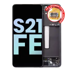 Assemblage OLED Avec Cadre Compatible Pour Samsung Galaxy S21 FE 5G (Version US & Internationale) (Service Pack) (Graphite)