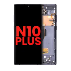Assemblage OLED avec cadre compatible pour Samsung Galaxy Note 10 Plus / 5G (Après-Marché Plus) (Aura Noir)