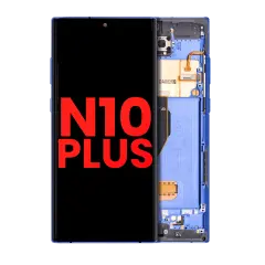 OLED Assembly With Frame Compatible For Samsung Galaxy Note 10 Plus / 5G (Aftermarket Plus) (Blue)